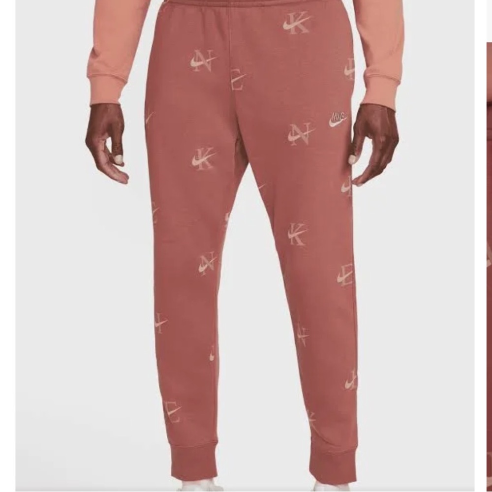 Nike mens jogger pants rust red size large club fleece